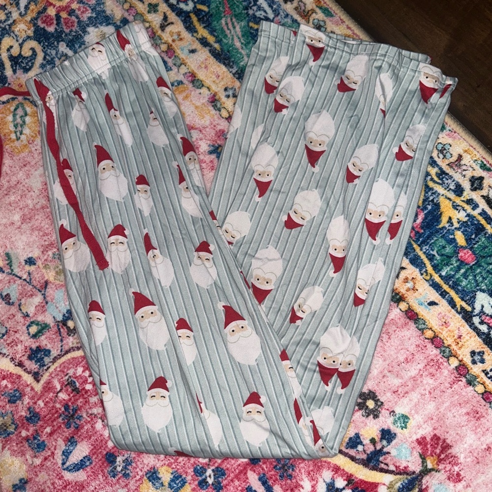 Festive Santa Print Women's Pajama Pants